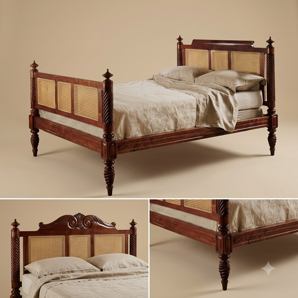 Heritage Cane Four-Poster Bed
