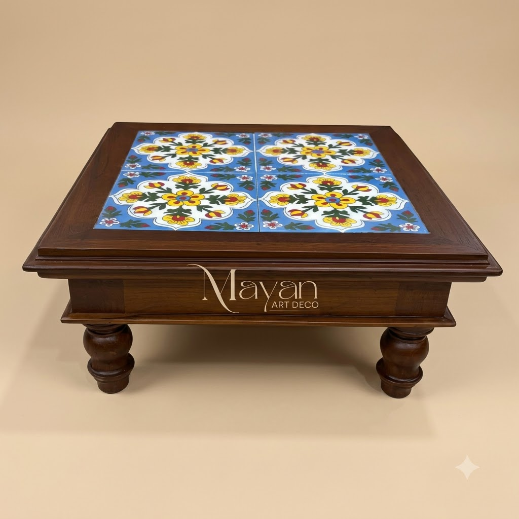 4-Tile Heritage Manai/ Wooden Chowki