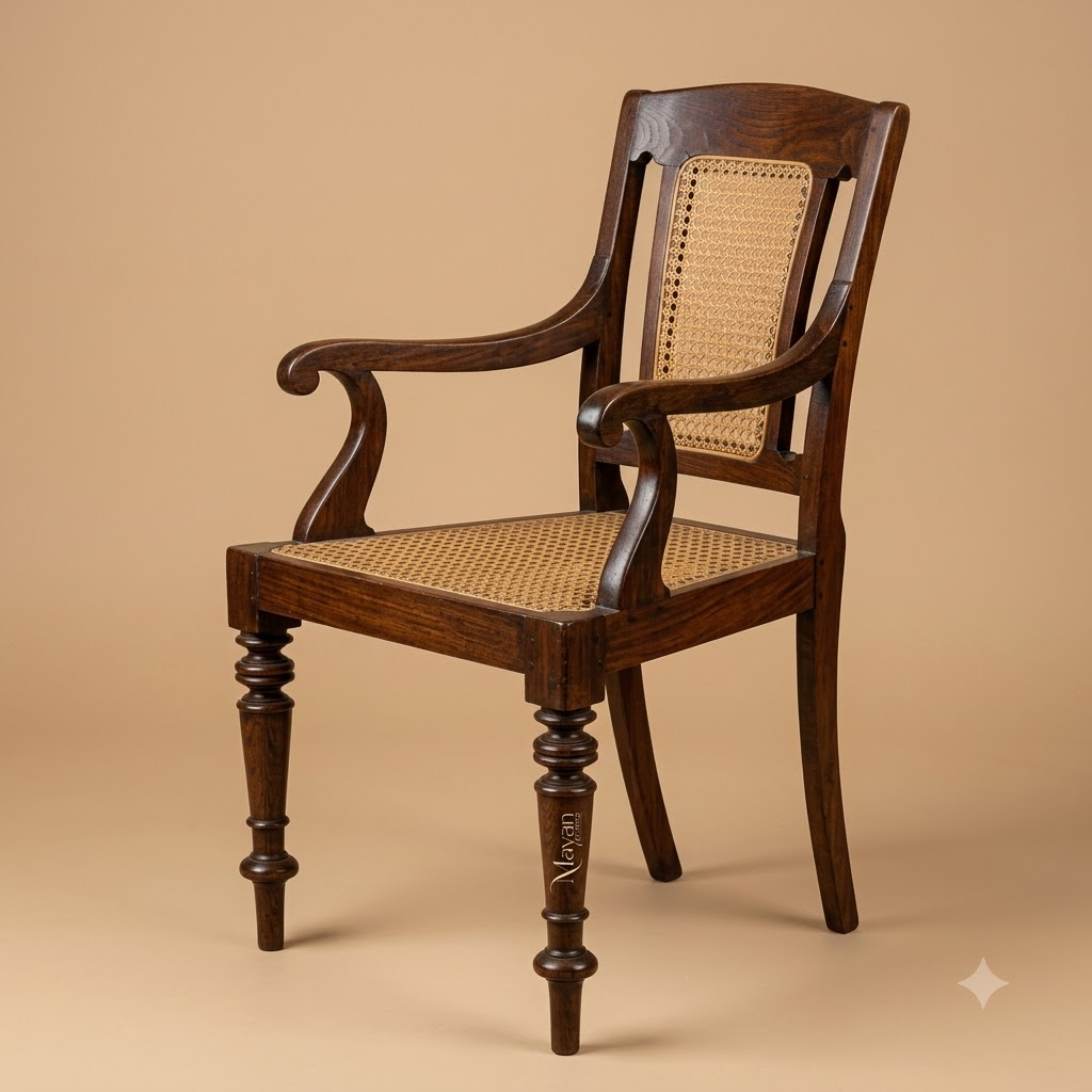 Victorian Colonial Cane Armchair