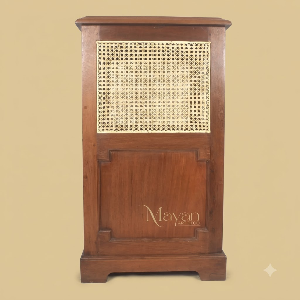 Vintage Colonial Cane Linen box