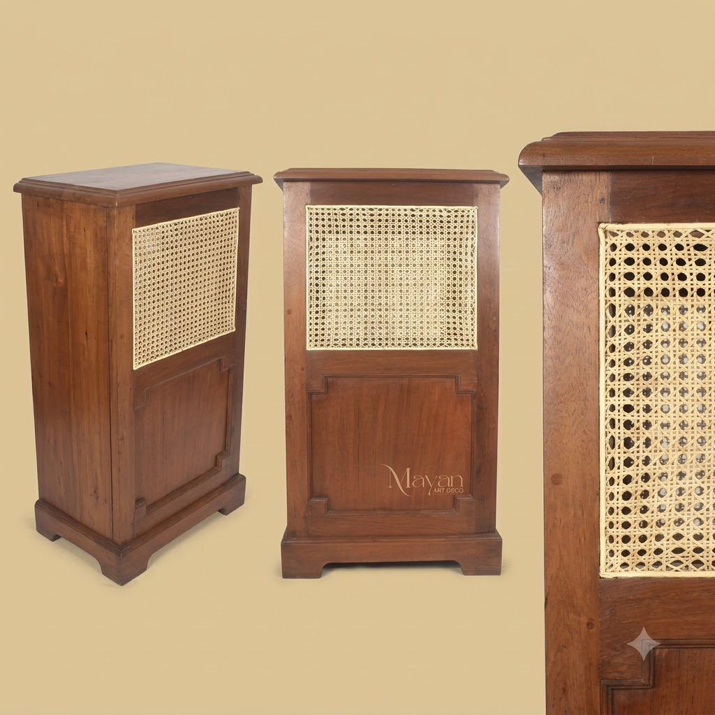 Vintage Colonial Cane Linen box