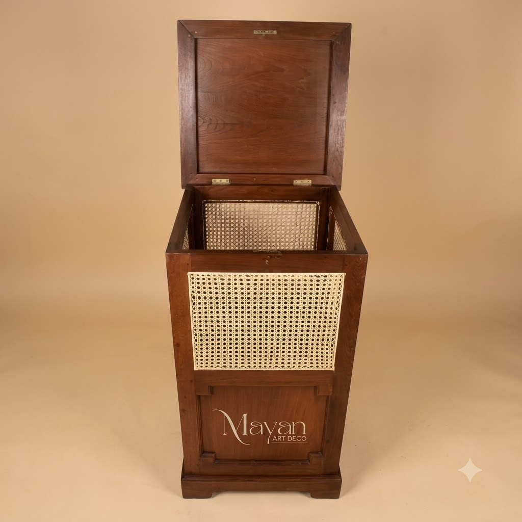 Vintage Colonial Cane Linen box