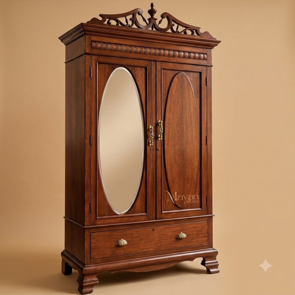Victorian Mirrored Armoire / Wardrobe